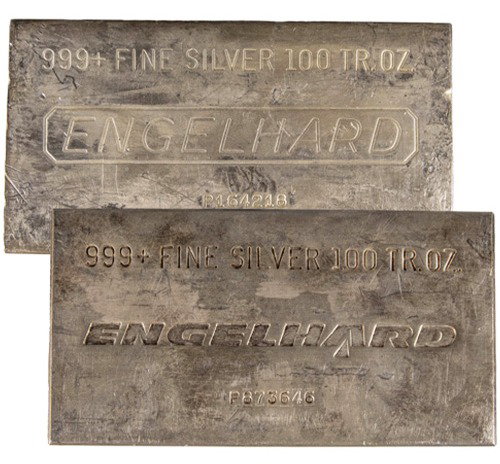 ON SALE: 100 oz Engelhard Silver Bar (Secondary Market)