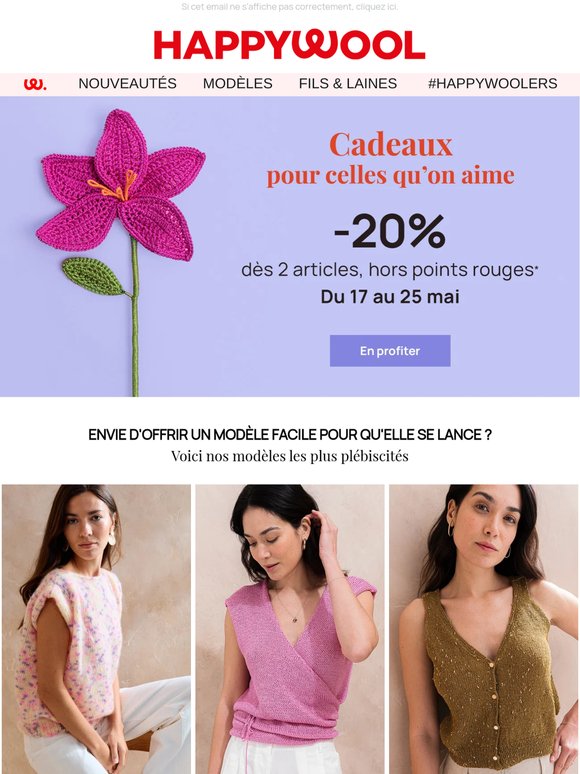 Modèles faciles à offrir 🎁 -20% dès 2