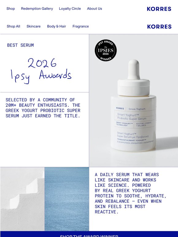 We won Best Serum at the 2026 Ipsy Awards 🏆