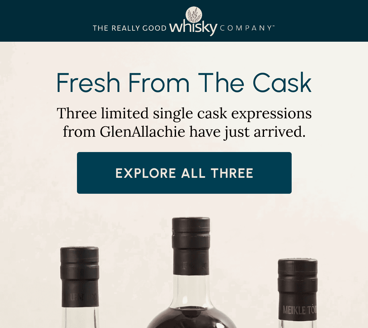 Fresh From the Cask Three limited single cask expressions from GlenAllachie have just arrived. Explore All Three