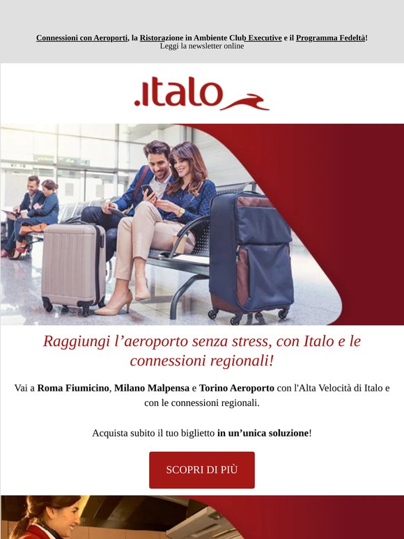 Gli aeroporti sono più vicini con le connessioni Italo!