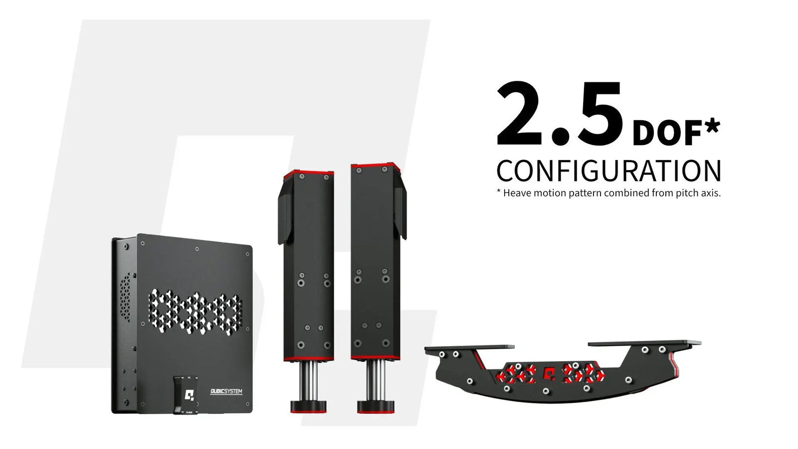 Qubic System - QS-210-PL 3-DOF 4 Axis Motion system - PIVOT SET 2.5 DOF* CONFIGURATION