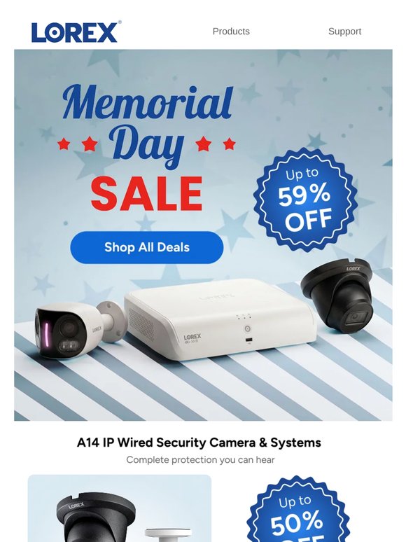 Memorial Day Sale: Save Up to 59% on Smarter Security