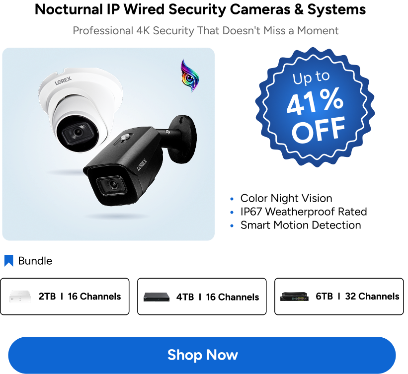 Nocturnal IP Wired Security Cameras & Systems