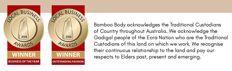 Two awards are displayed on the left, each featuring a gold circular emblem with 'LOCAL BUSINESS AWARDS 2024' and a trophy graphic, set against a red ...