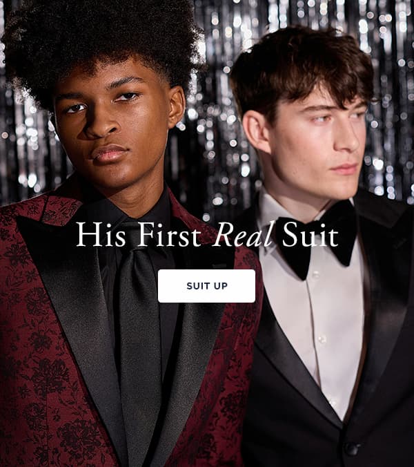 Different models showcase Haggar suits