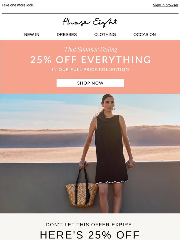 Still active: 25% off your must-have pieces
