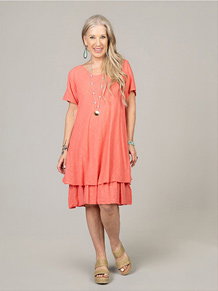 Layered Hem Knee Dress