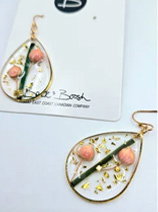 Resin Flower Drop Earrings