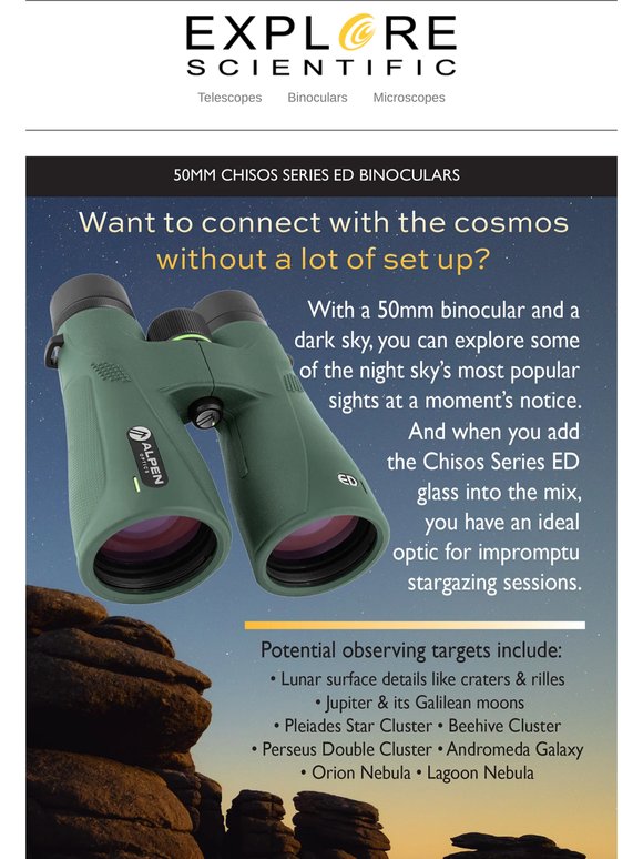 50mm binoculars are ideal astronomy aids!
