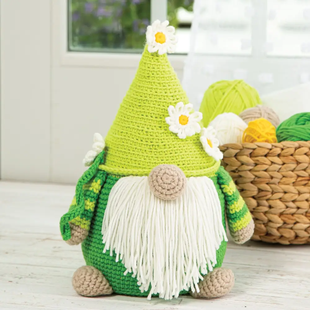 Image of Springtime Gnome Doorstop Crochet/Knit Kit
