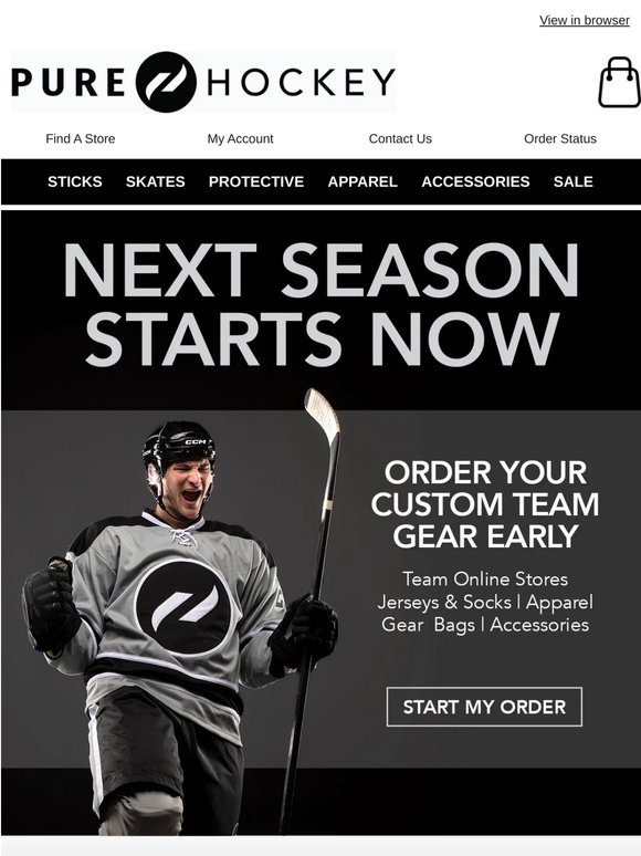 Hey, Jumpstart Your Team's Next Season With Custom Gear From Pure Hockey Team Sales