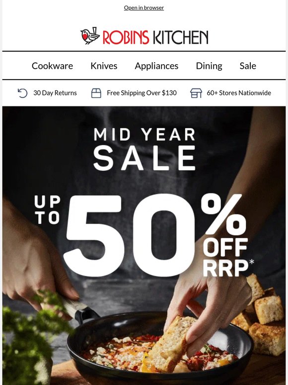 💥 Up to 50% off MID YEAR Savings