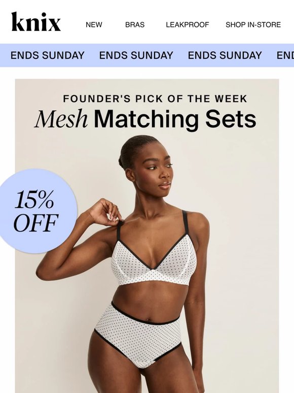 15% off seamless, sexy sets 💕