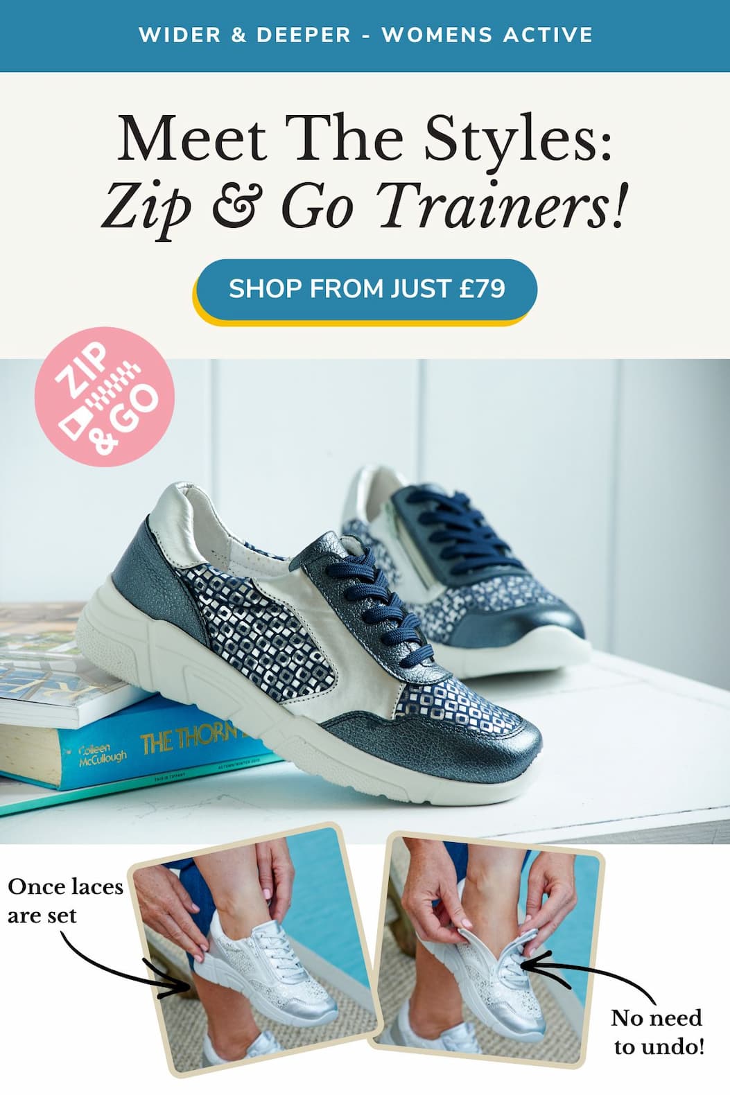 Meet the styles - Zip & go trainers