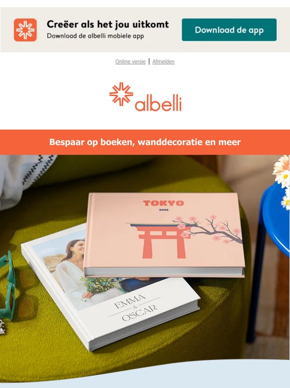30% korting op fotoboeken bij bestellingen vanaf € 40