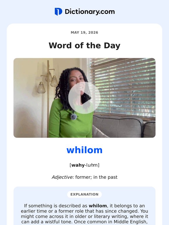 Once Upon a "Whilom"