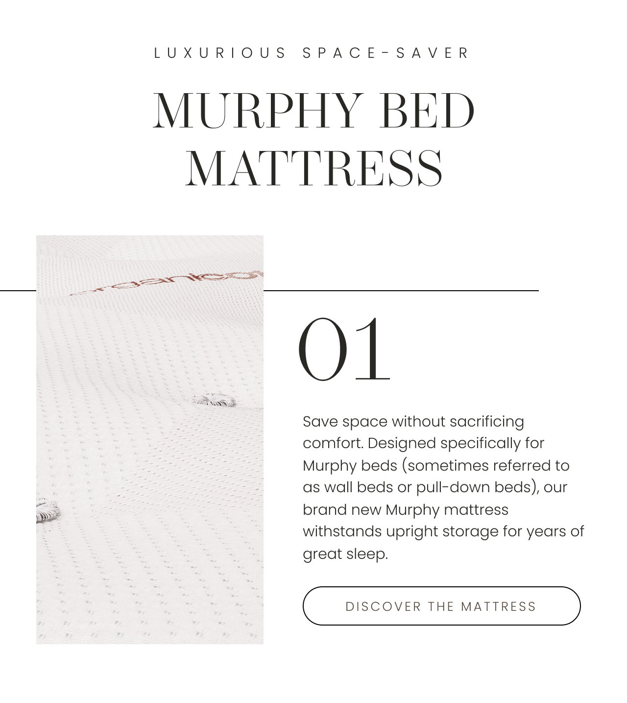 Luxurious space-saver | Murphy bed mattress | DISCOVER THE MATTRESS