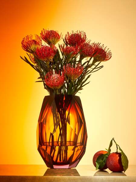 Montagne Hand-Blown Crystal Vase (12in/30cm)