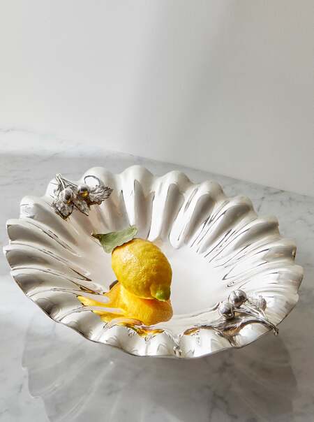 1920s Romeo Miracoli Solid Silver Fruit Bowl