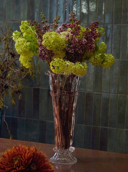 Hand-Blown Crystal Vase (15.5in/40cm)