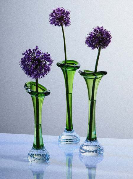 Mid-Century Crystal Bud Vases (Set of 3)