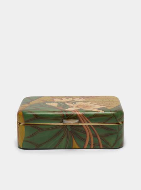 Waterlilies Marquetry Wood Box