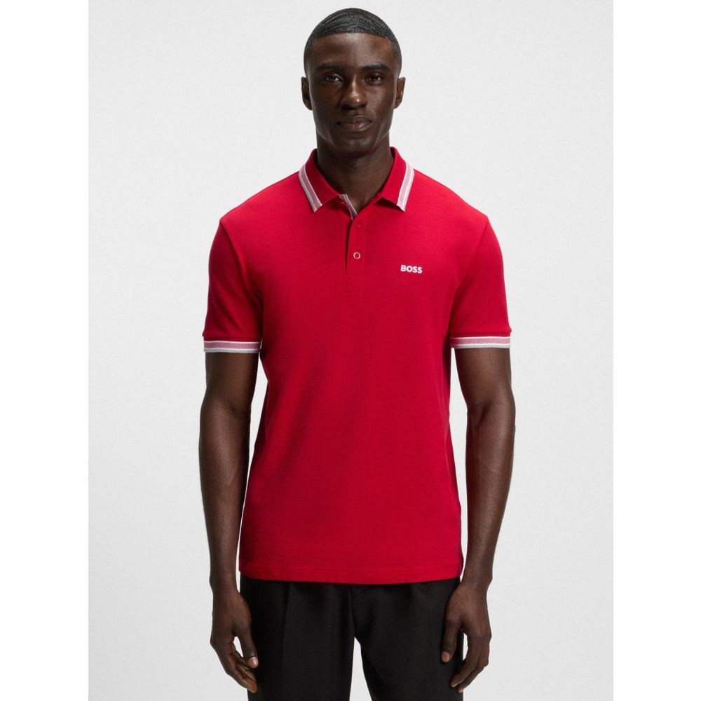 Image of BOSS Medium Red Paddy Polo Shirt