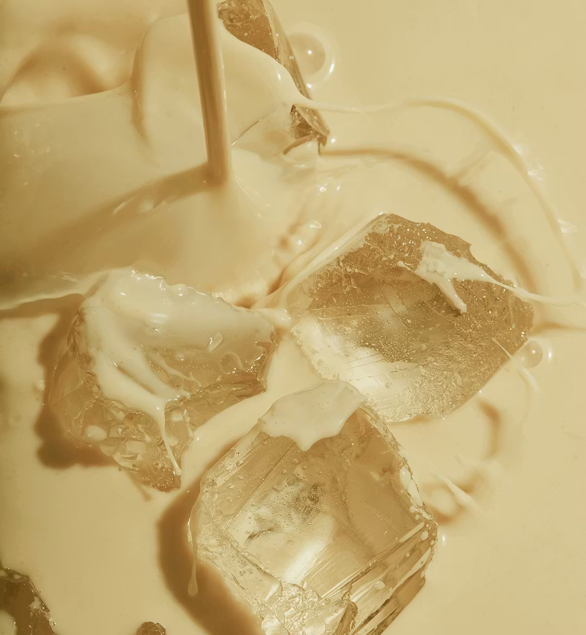 Huel being poured over ice