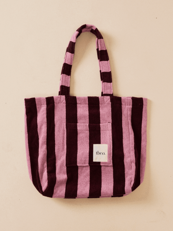 Terry cotton tote bags
