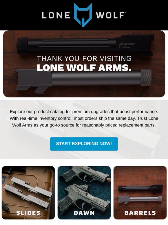 Thank You for Visiting Lone Wolf Arms.