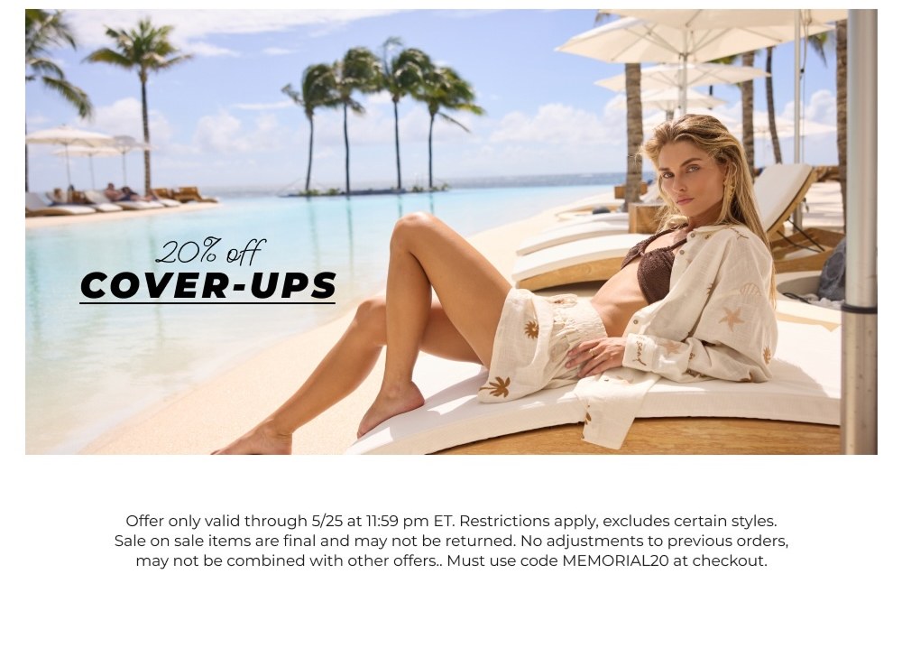 20% OFF COVER-UPS