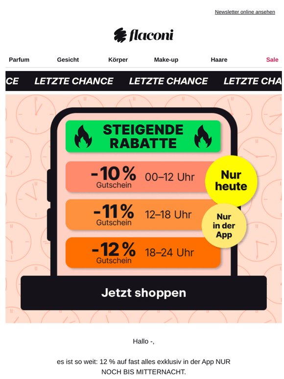 12 %-Gutschein. JETZT. 💥