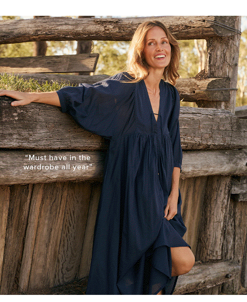 Cairo Boho Dress in Navy