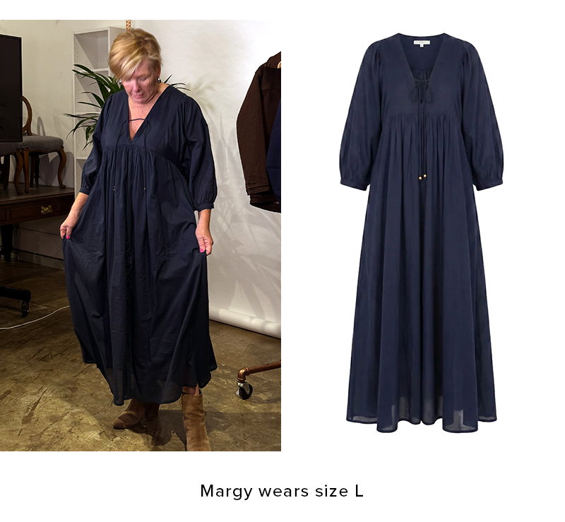 Cairo Boho Dress in Navy