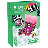 Sun Lolly Water Ice Watermelon & Blackberry