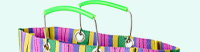 Striped Woven Basket Bag