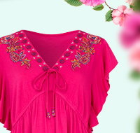 Emily Embroidered Jersey Top