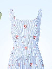 Penny Ditsy Print Stripe Dress