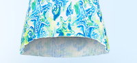 Clear Waters Printed Plisse Top