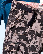 Fun and Floral Printed Cargo Shorts