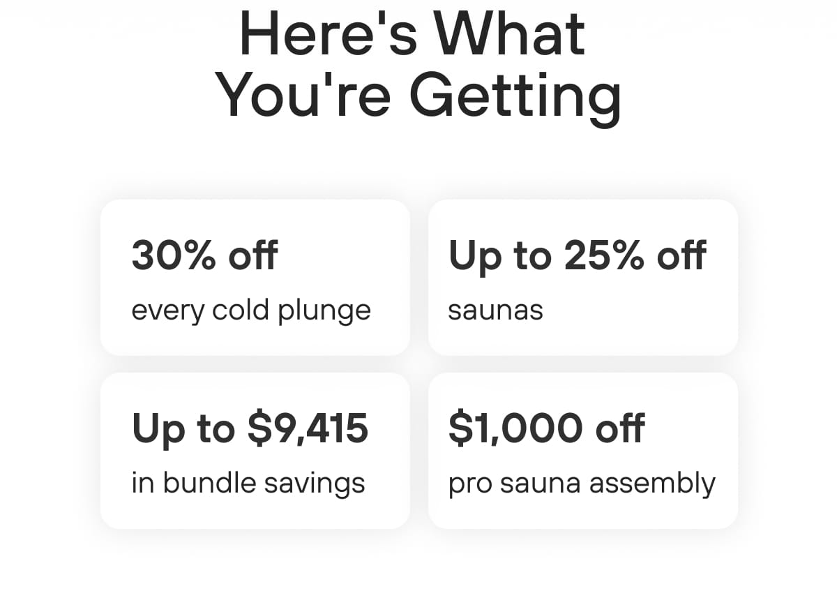 Here's What You're Getting: 30% off, Up to 25% off,  Up to $9,415, $1,000 off 