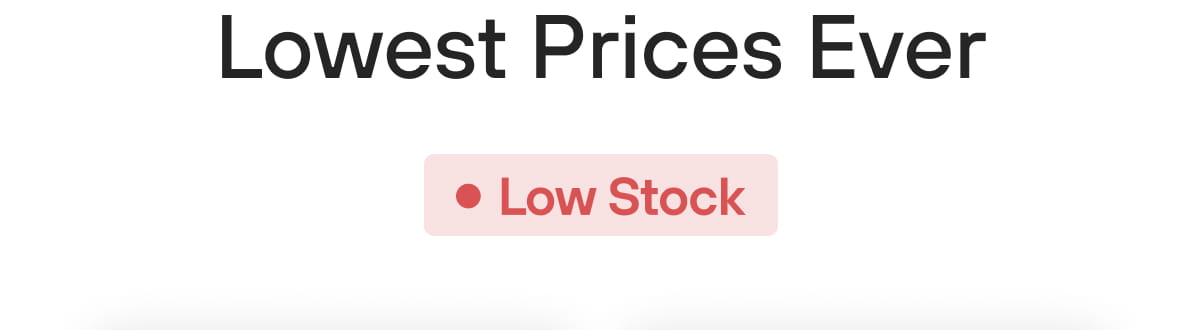 Lowest Prices Ever