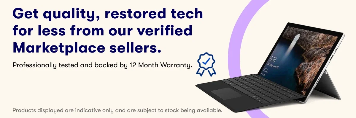 Get quality, restored tech for less from our verified Marketplace sellers. Professionally tested and backed by 12 Month Warranty