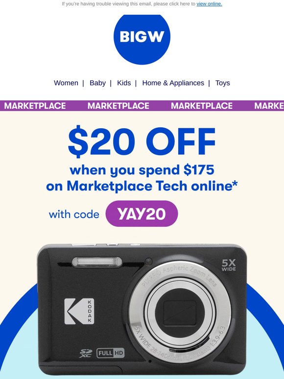 $20 OFF Tech favourites 📱