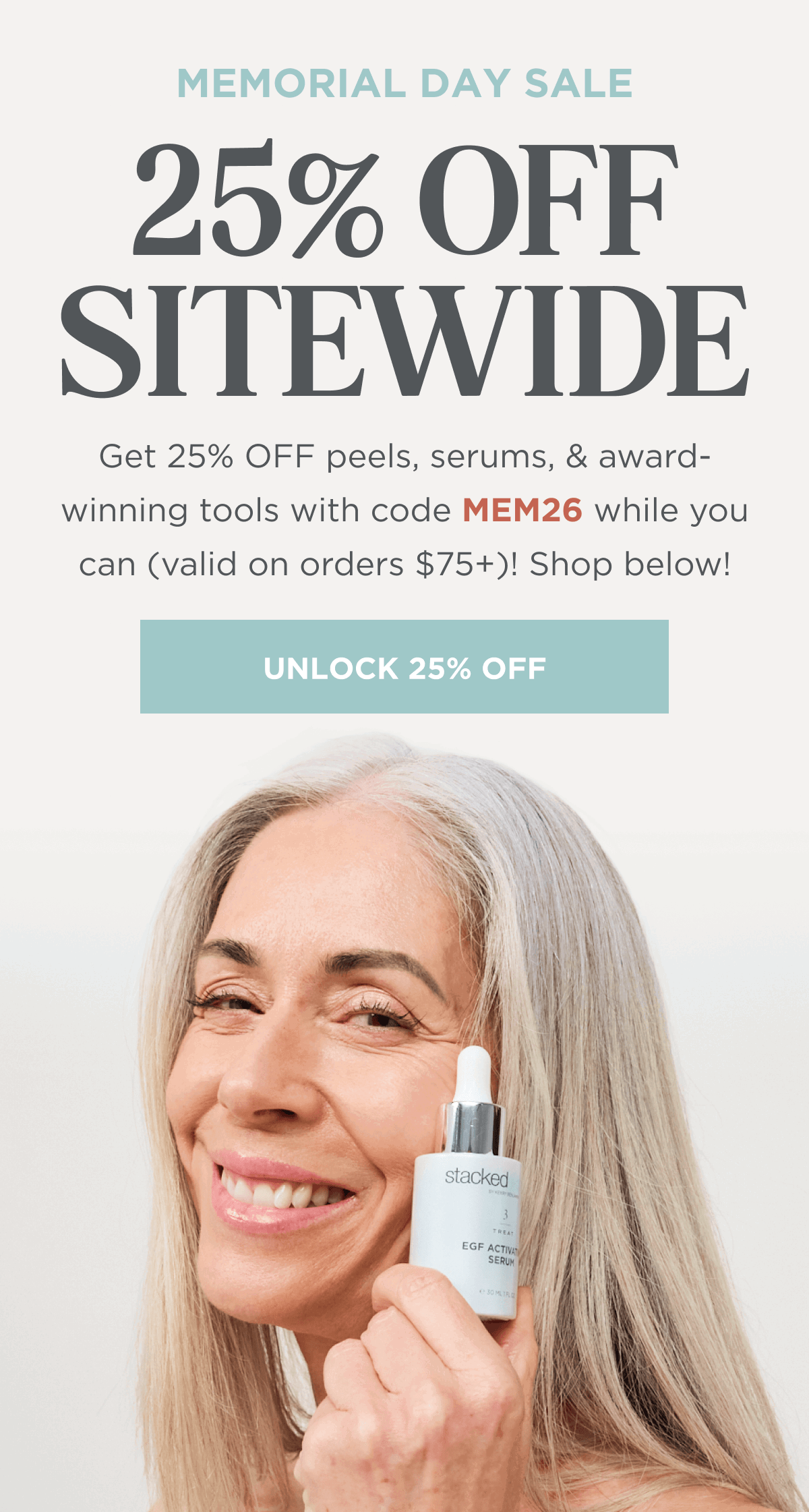 MEMORIAL DAY SALE. Use Code MEM26