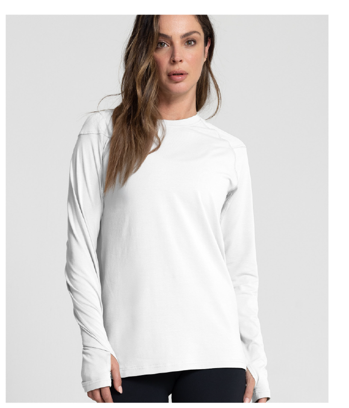 Women's UPF 20+ Bamboo Sun Shirt in White