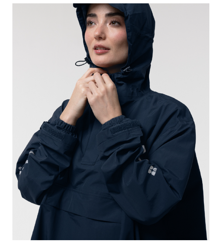 Women's Stride Pullover Poncho in Navy