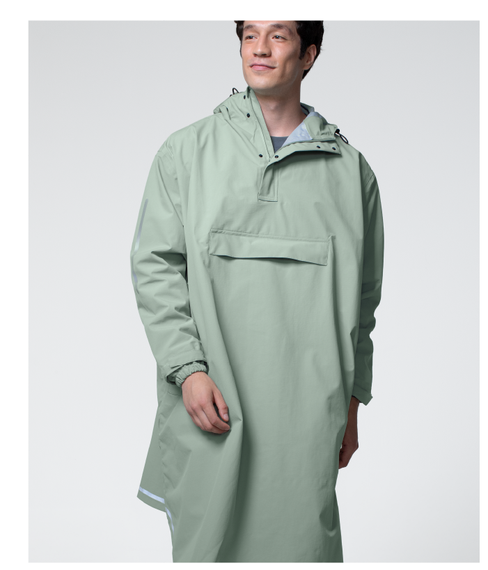 Men's Stride Pullover Poncho in Sage