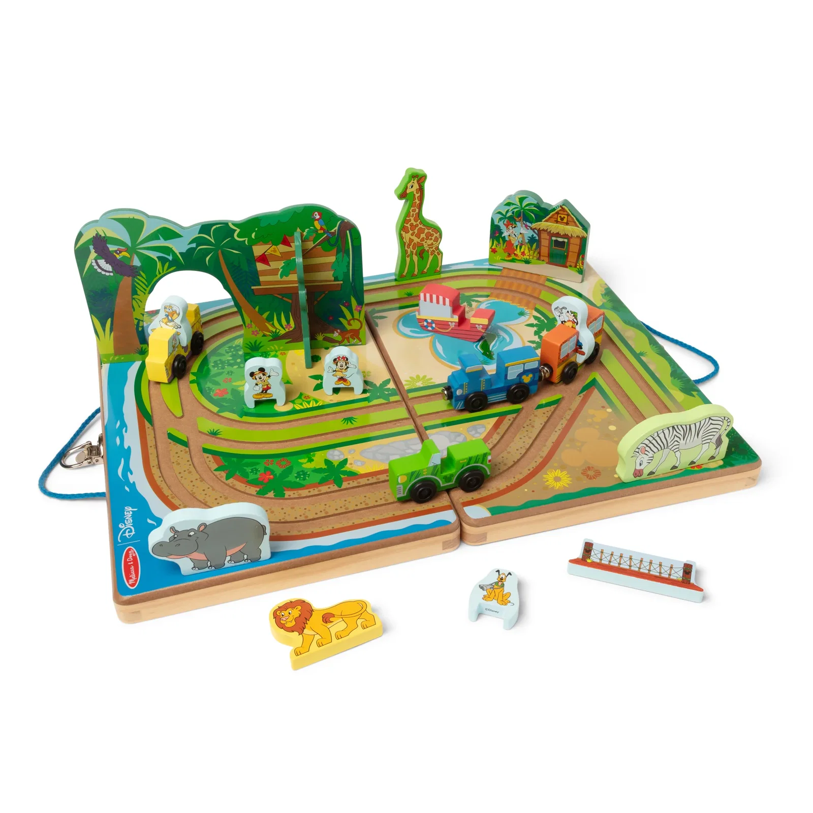 Image of Disney Take-Along Safari Wooden Play Set